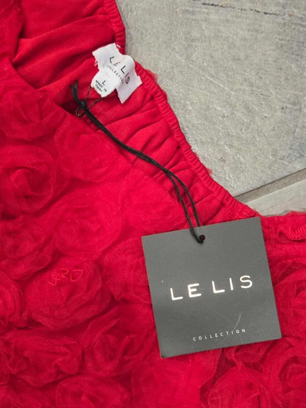 Lelis Women’s Textured Cropped Top – Red – Size - L